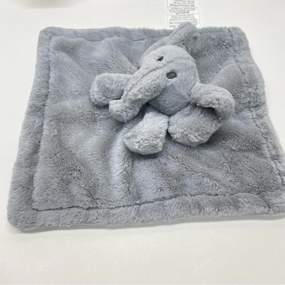 Gray Elephant Lovey Baby Security Blanket By SL Home Fashion Baby Toy Plush Soft